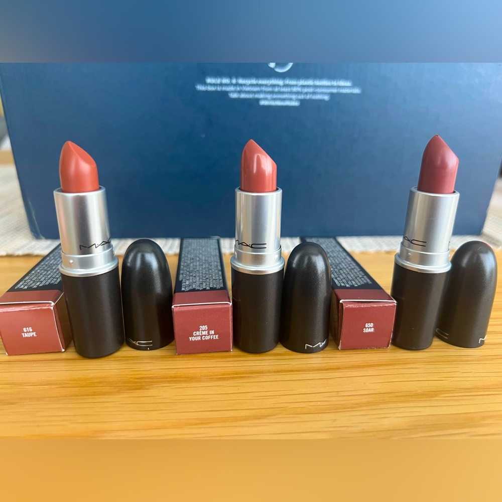 Set of three MAC lipsticks